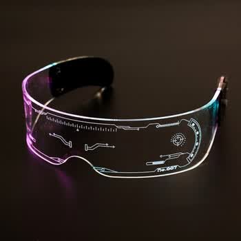 2022新款赛博朋克未来科技感护目眼镜科幻发光墨镜蹦迪jk拍照ins潮女