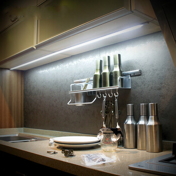 橱柜灯led薄款触摸灯条厨房橱柜感应灯 厨柜吊柜柜底书柜衣柜灯 30cm