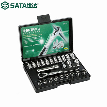 世达（SATA）25件13MM系列穿透式套筒组套 棘轮扳手汽修汽保工具组套09131