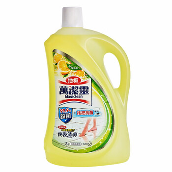 花王（KAO）地板清洁剂柠檬清香3L 原装进口木地板大理石地板净 瓷砖地板水