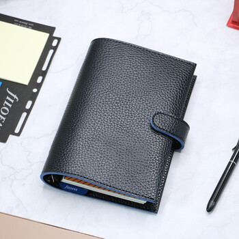 Filofax笔记本英国进口高档活页手帐软皮面简约商务办公会议记录日程礼品礼盒装POP A6黑色029409伴手礼