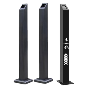 hkna小区门口门禁开门按钮立柱刷卡读头立柱开关立柱门禁机立柱 斜面