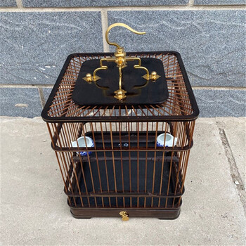 久拙汇鸟笼百灵鸟手工红酸枝鸟笼子红子绣眼贝子金青黄鸟靛颏玉鸟麻料