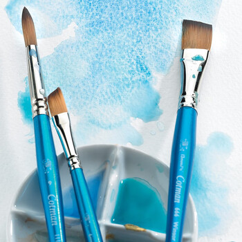 温莎牛顿【弗洛伊德同品牌】歌文水彩笔进口水彩笔勾线笔铺色笔5支套B款