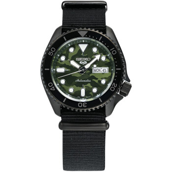 精工seiko5号手表男运动绿水鬼机械男士手表srpd63k1srpj37k1绿迷彩
