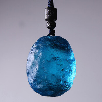 【官方旗舰】斯里兰卡宝石蓝陨石吊坠宇宙矿物高频原石项坠男女许愿