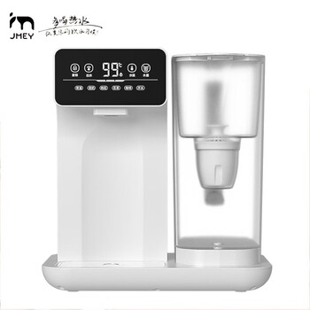 JMEY 即热式饮水机 大屏智能数显 6段控温 过滤速热净水机电热水壶 2.8L家用桌面台式直饮机 D1白色 