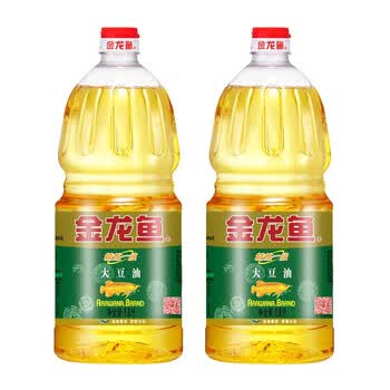 金龙鱼大豆油1.8l精炼一级植物油色拉油食用油小瓶烘培蛋糕 2瓶装