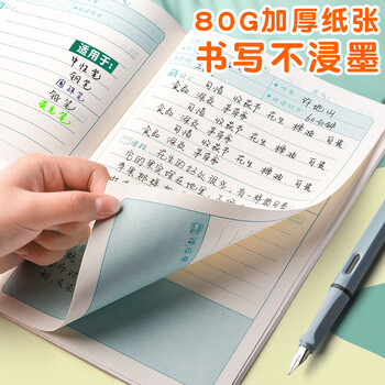 舒星A5读书笔记本好词好句摘记本72页小学生语文阅读摘抄本记录卡日积月累阅读笔记专用记录本 5本装