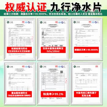 九行户外净水片丸饮水消毒除味500片野外用水净化探险战备求生泡腾片