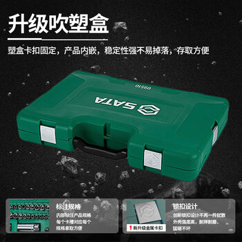 世达（SATA）150件小飞中飞大飞棘轮扳手套筒综合套装工具箱09510
