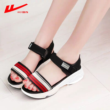 回力凉鞋女夏季新款平底休闲运动软底鞋子轻便百搭透气时装女士女鞋