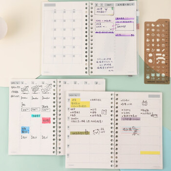 国誉(KOKUYO)B6手账笔记本子Campus MO活页手帐本配件·替芯内页 20张时间轴日计划 WCN-CDTAR03