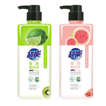 超能肖战同款果蔬餐具净750g*1瓶 强去油 APG果蔬奶瓶安心洗 颜色随机