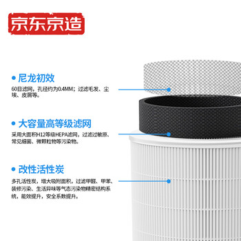 京东京造 空气净化器滤芯滤网 除甲醛除菌除异味 家用 除雾霾PM2.5【PJ】 京东京造 空气净化器滤芯滤网 除甲醛除菌除异味 家用 除雾霾PM2.5【PJ】
