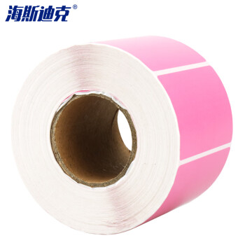 海斯迪克 HKT-15 彩色三防热敏纸 不干胶标签纸条码纸打印纸 粉色 100*80*600张