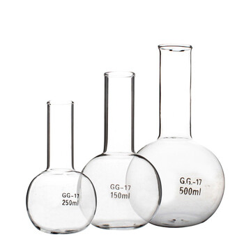 兰诗(lautee)sy4069 平底烧瓶圆底烧 瓶 圆形烧瓶玻璃瓶 化学实验器材