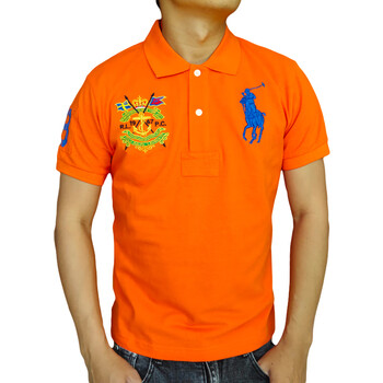 传奇保罗官方美国保罗polo男装大马标马球徽章刺绣纯棉短袖polo衫男