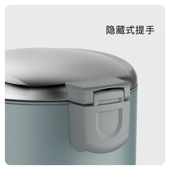 优百纳（UPELLA）不锈钢厨房垃圾桶脚踏式客厅带盖垃圾筒办公室大号12升百慕绿