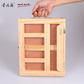 蒙玛特松木画架画板画架套装美术颜料素描桌面画架8k画板画画儿童带抽屉桌上画架画板两件套美术写生