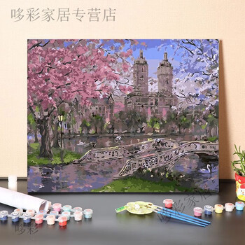 春雪 油彩画 数字油画雪价格报价行情- 京东
