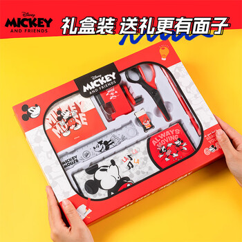 迪士尼（Disney）文具套装 小学生礼盒 男孩女孩生日礼物学习用品儿童礼物幼儿园文具大礼包 米奇DM6049M1