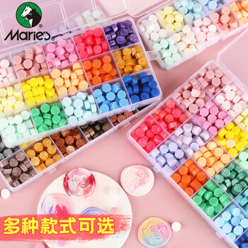 【全网低价】马利(Maries)火漆印章套装蜡粒小孩儿童生日礼物火气印章火器印章创意玩具入门29件套