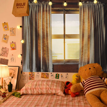唯美实景窗户挂布房间装饰挂毯直播拍照道具宿舍改造遮脏布背景布