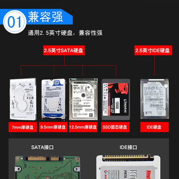 连拓 台式机硬盘托架 2.5转3.5英寸SSD固态硬盘支架 电脑装机配件套装 配螺丝刀/螺丝/sata3数据线