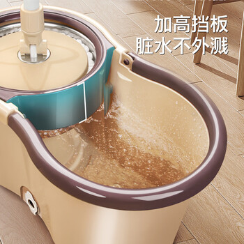 百家好世免手洗旋转拖把桶手压甩水拖干湿两用家用吸水双驱动地拖神器