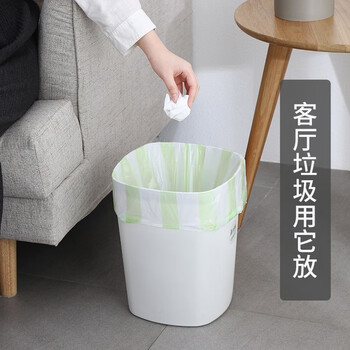 美丽雅背心垃圾袋绿白条纹45*55cm300只1丝点断式家用厨房塑料袋 美丽雅背心垃圾袋绿白条纹45*55cm300只1丝点断式家用厨房塑料袋