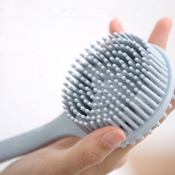 搓澡神器硅胶浴刷家用长柄洗澡刷子硅胶搓背神器按摩搓背刷男女浴室用