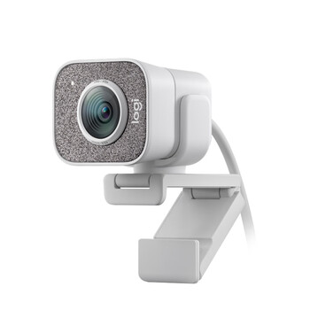 罗技（Logitech）StreamCam 企业级高清直播摄像头 家用摄像头电脑摄像头 网课教学 面部追踪 1080p 即插即用 白色