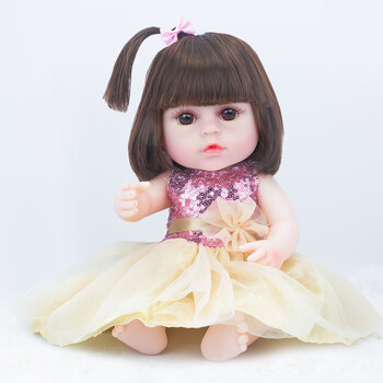 玩具乐器>娃娃玩具>换装娃娃>超萌婴儿全软胶会说话的喝奶可洗照顾38