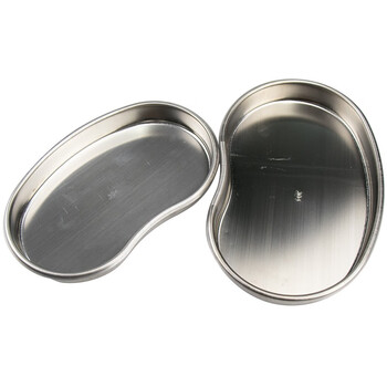 海斯迪克 弯盘304不锈钢换药盘消毒托盘防碘伏腰子盘 中号 HKQS-189