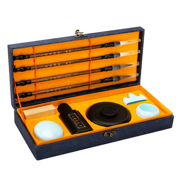 绍泽文化 文房四宝毛笔套装10件套 毛笔/砚台/墨汁/印章/笔搁/印泥/水碗 墨城烟柳热门商品 绍泽文化 文房四宝毛笔套装10件套 毛笔/砚台/墨汁/印章/笔搁/印泥/水碗 墨城烟柳热门商品