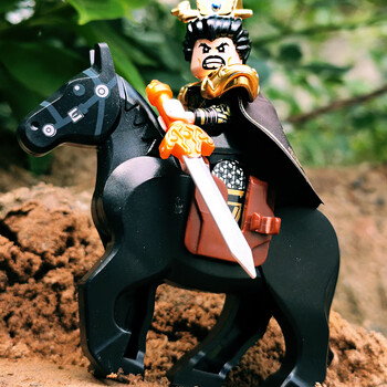 乐高(lego)三方三国小侠刘备关羽张飞曹操吕布拼装积木小人仔玩 曹操
