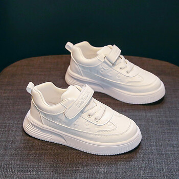 特步儿童小白鞋软底板鞋春秋新款学生单鞋韩版百搭女童鞋子运动鞋白色