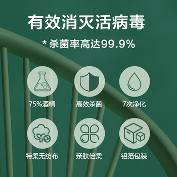 顺清柔湿巾80片*4包 75%酒精清抽取式一次性清洁湿纸巾无香整箱销售