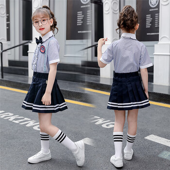 pf)小学生班服英伦风时尚套装一年级儿童校服洋气六一表演服毕业拍照