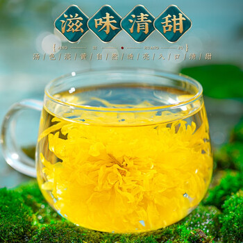 福茗源茶叶花草茶 菊花茶金丝皇菊精选30大朵一朵一杯泡水喝花茶礼盒20g