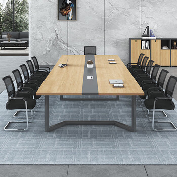 汉宏（HANHONG）会议桌长条桌椅组合长桌简约现代办公桌商务接待洽谈大小型