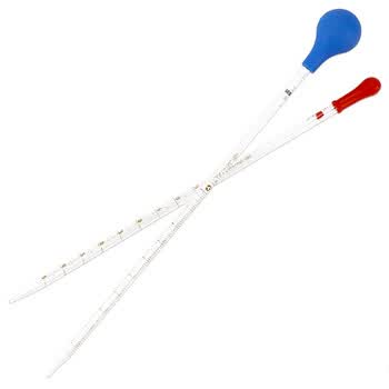 冰禹 BYrl-210 实验室玻璃刻度吸管 长吸管 刻度吸量管移液管 1ml（非A级） 5个