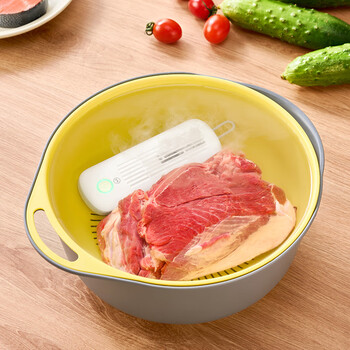 One's Member 果蔬清洗机家用迷你洗菜机 洗水果蔬菜车厘子草莓去农残净化机 无线充电GFC11 小米白 1号会员店