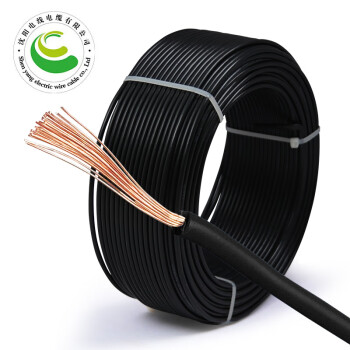 沈阳电线电缆有限公司-ZR-RV-450/750-1X4mm²国标铜芯阻燃多股软电线 95米/捆 黑色