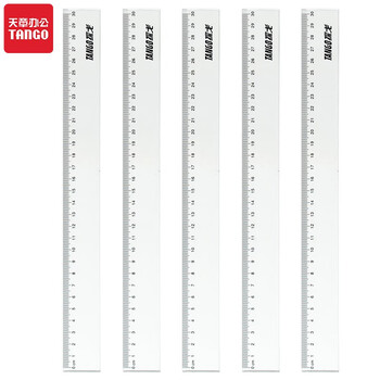 天章办公(TANGO)20CM直尺刻度尺办公学习通用透明塑料尺子绘图测量刻度直尺5把/组 天章办公(TANGO)20CM直尺刻度尺办公学习通用透明塑料尺子绘图测量刻度直尺5把/组