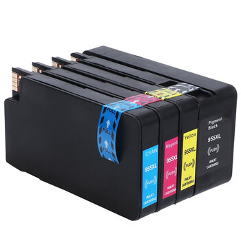 得印955XL墨盒四色套装 适用惠普7720墨盒 7740 8210打印机 7730 8218 8710 8720 8725 8730 8740 HP955墨盒