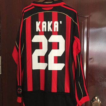 ac米兰2006-07主场球衣卡卡 皮尔洛内斯塔因扎吉长袖复古足球服 主场