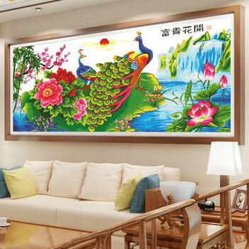 孔雀牡丹画价格报价行情- 京东