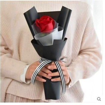 花乐康语七夕鲜花10枝起送鲜花速递同城单支玫瑰花网红波波球玫瑰接受